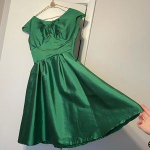 Emerald Green Vintage Party dress